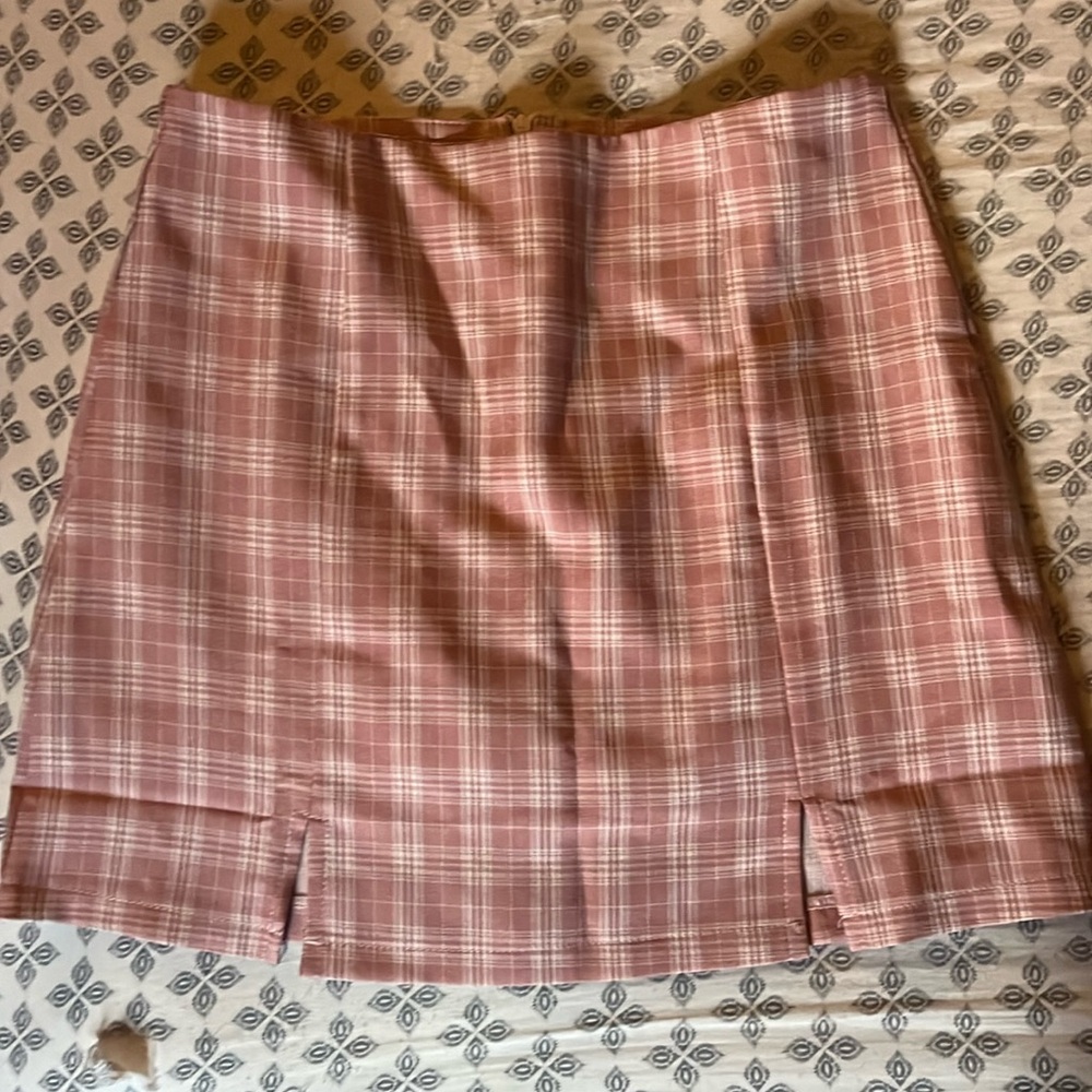 Checkered Plaid Pencil Skirt